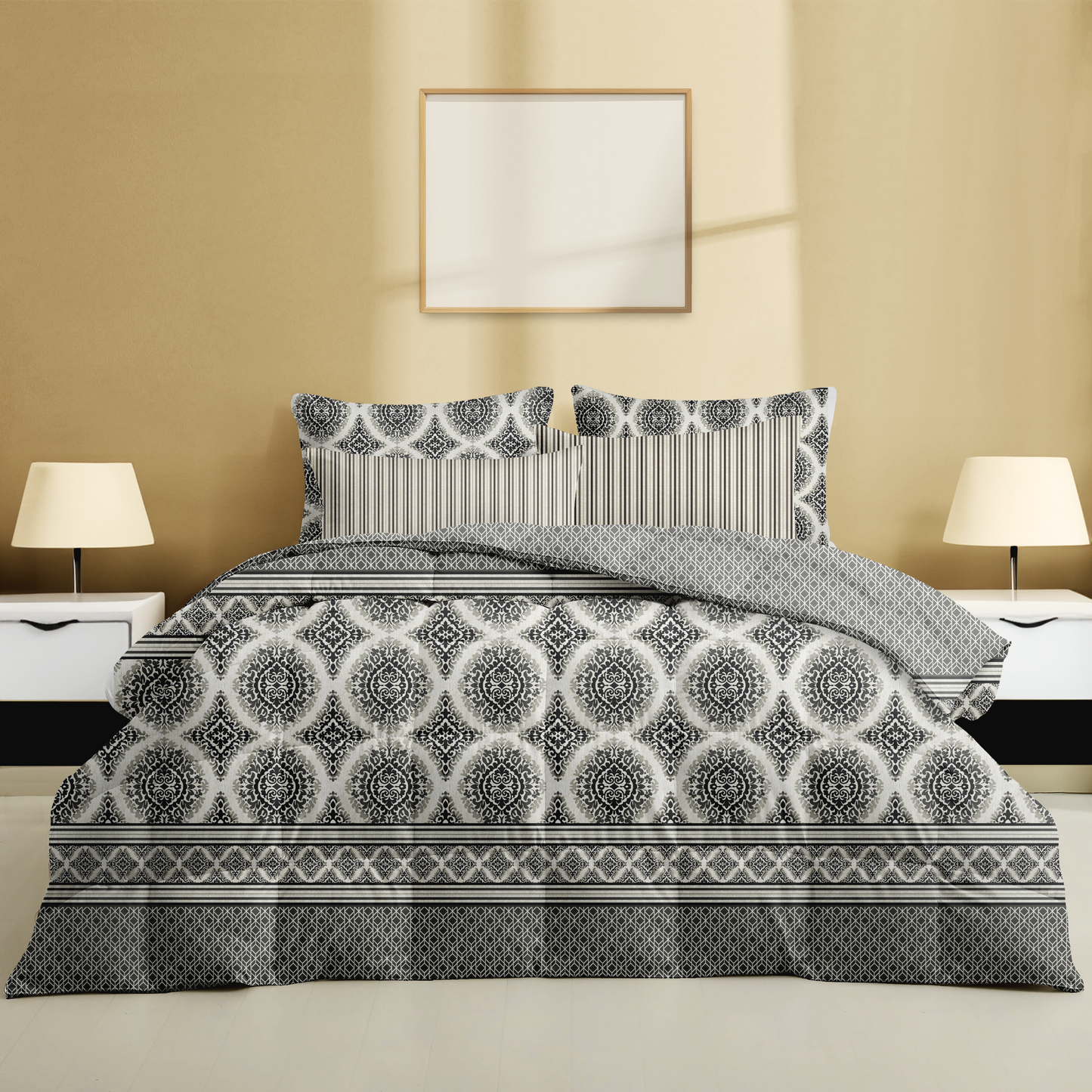 Grey Lux Bedsheet set