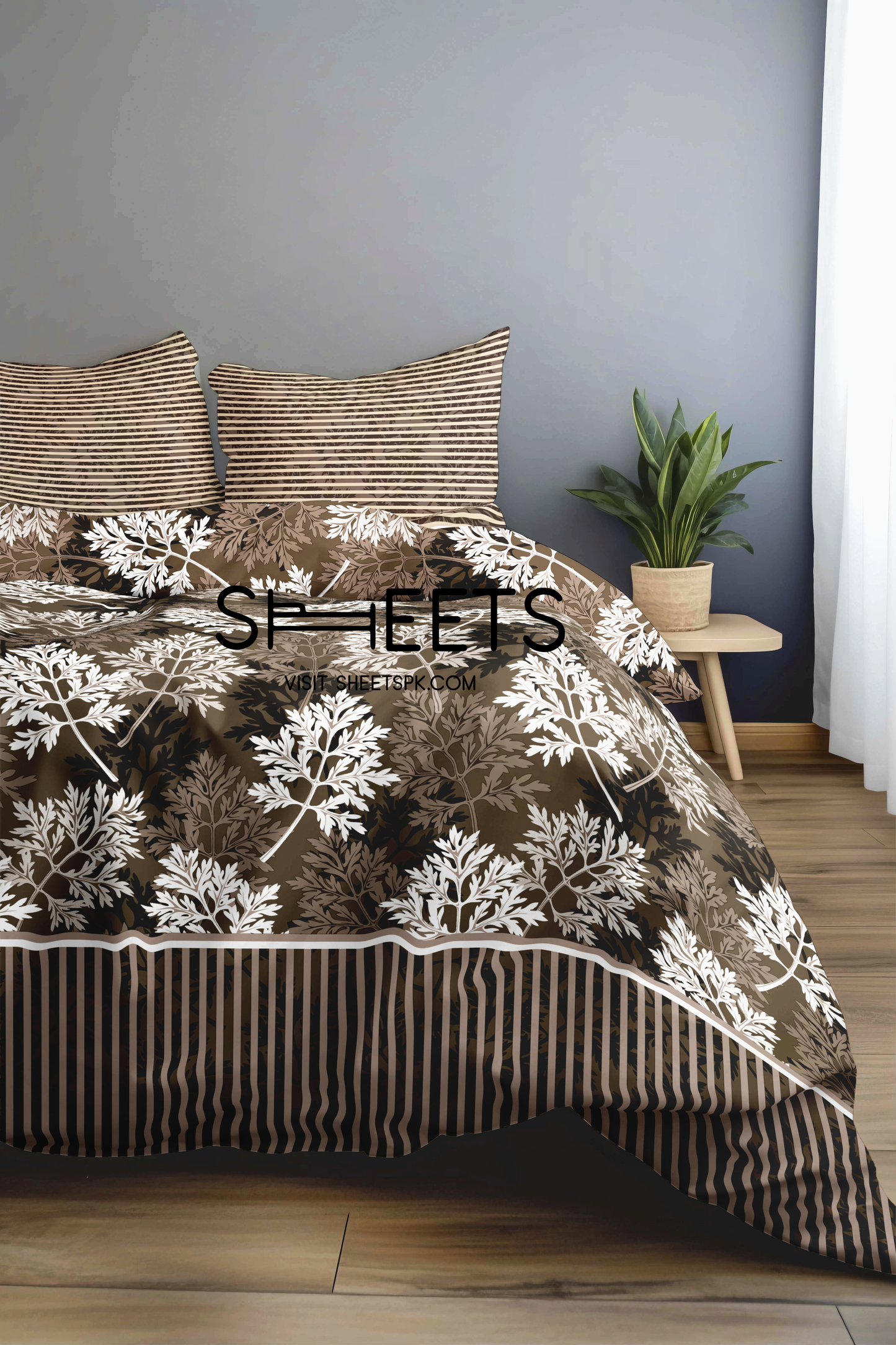 ZARA BROWN BEDSHEET SET
